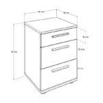 Κομοδίνο Sesami sonoma μελαμίνη 40x39x57cm ed5265 - Image 2