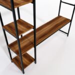 Έπιπλο εισόδου Portmanto Blossom καρυδί μελαμίνη μεταλλικά πόδια 145x35x175εκ ed526 - Image 4