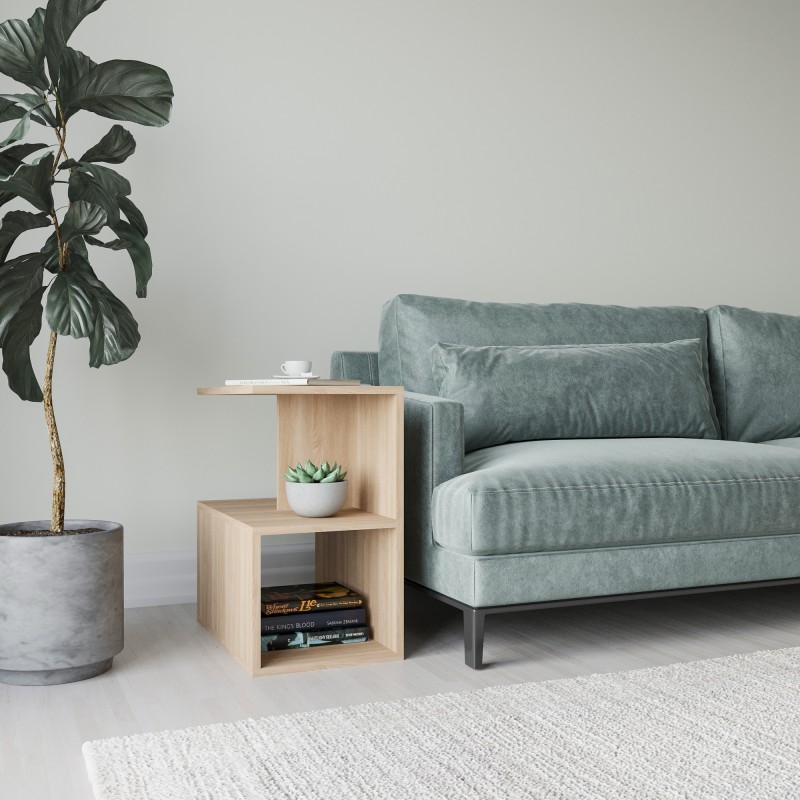 5297_0-800x800 Βοηθητικό τραπέζι Larmon oak 59 6x35 6x63 2cm μελαμίνη ed5297 - Image 1