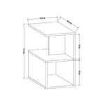 Βοηθητικό τραπέζι Larmon oak 59 6x35 6x63 2cm μελαμίνη ed5297 - Image 2