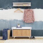 Έπιπλο εισόδου Stato δρυς άσπρο μελαμίνη κρεμάστρα 90x35x60εκ ed5298