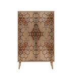 PIANETA ΠΑΠΟΥΤΣΟΘΗΚΗ OAK ΜΕΛΑΜΙΝΗ 80x36xH127cm ed5305 - Image 5