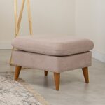 Σκαμπό Sofia κρεμ ξύλινα πόδια 63x48x63εκ ed5311