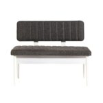 Σκαμπό Vina ανθρακί άσπρο μελαμίνη βελούδο 110x46x85εκ ed5316