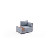 Πολυθρόνα Fly Right μπλε χρώμα 100x80x75cm ed5323 - Image 4