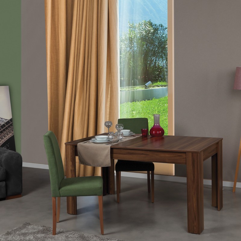 5327_0-800x800 Τραπεζαρία Bois καρυδί μελαμίνη 78x90x150εκ ed5327 - Image 1