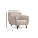 Πολυθρόνα Enna μπεζ 87x87x87cm ed5339 - Image 2