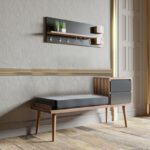 Έπιπλο εισόδου Orin καρυδί ανθρακί μελαμίνη 120x45x74 5εκ ed533