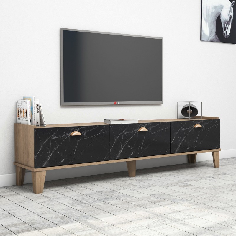 5343_0-800x800 Έπιπλο τηλεόρασης Famiglia oak marble 178x44 8x34 6cm ed5343 - Image 1