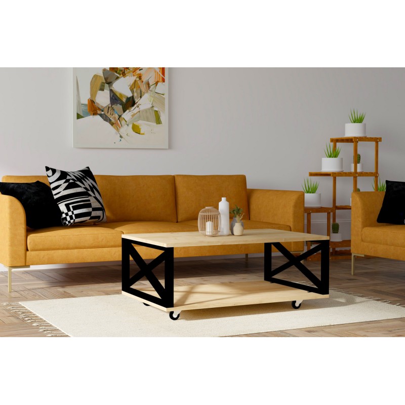 5350_0-800x800 Τραπεζάκι σαλονιού Luca pine χρώμα μελαμίνη 98x60x33 6cm ed5350 - Image 1