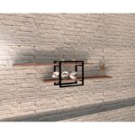 Ράφι τοίχου Mone Atlantik μελαμίνη 120x18x30cm ed535