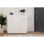 Έπιπλο εισόδου ντουλάπι Sesami άσπρη μελαμίνη 108x35cm ed536