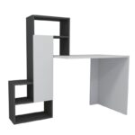 Γραφείο Ridere λευκό ανθρακί χρώμα μελαμίνη 138 6x55x73 8cm ed5377 - Image 3