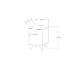 Κομοδίνο Bari καρυδι 40x43 8x60cm ed5393 - Image 2