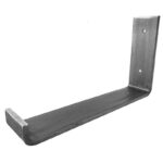 Ραφιέρα Lam καρυδί μαύρο ξύλο μεταλλική βάση 60x14x16εκ ed5395 - Image 2