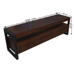 Έπιπλο τηλεόρασης Stafa ξύλο 220x40x50cm ed5396 - Image 2