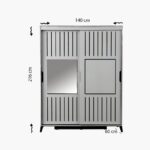 Ντουλάπα ρούχων Pasific 140x60x216cm oak μελαμίνη ed5400 - Image 3