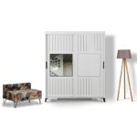 Ντουλάπα ρούχων Pasific 150x60x216cm άσπρη μελαμίνη ed5403