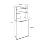 Ντουλάπι Aid άσπρο μελαμίνη 73x36x172εκ ed5407 - Image 2
