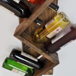 Ξύλινη βάση κρασιού Icri καρυδί ξύλο 60x12x33εκ ed5413 - Image 4