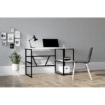 Γραφείο Casta λευκό χρώμα μελαμίνη 120x60x74cm ed5416 - Image 5