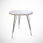 Βοηθητικό τραπέζι Sandalf ασπρόμαυρο χρώμα μελαμίνη 40x44cm ed5424 - Image 3