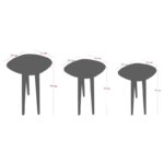 Βοηθητικά τραπεζάκια σαλονιού Paint άσπρη καρυδί μελαμίνη 41x39x47cm ed5428 - Image 2