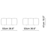 Σκαμπώ Pouf Cioccolato 93x68cm ed5445 - Image 3