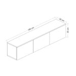 Έπιπλο τηλεόρασης Neon ανθρακί 160x32x35cm ed5448 - Image 2