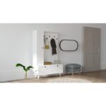 Έπιπλο εισόδου Lala άσπρο μελαμίνη 112x35x170εκ ed544