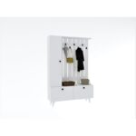 Έπιπλο εισόδου Lala άσπρο μελαμίνη 112x35x170εκ ed544 - Image 4