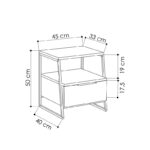 Κομοδίνο Pal Oak μελαμίνη 45x41x50cm ed5453 - Image 2