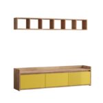 Έπιπλο τηλεόρασης Giallo 150x35x45cm μελαμίνη ed5454 - Image 3