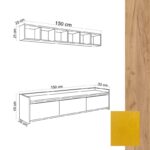 Έπιπλο τηλεόρασης Giallo 150x35x45cm μελαμίνη ed5454 - Image 2