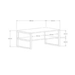 Τραπέζι σαλονιού Devon Sapphire Oak μελαμίνη 100x44x60εκ ed5458 - Image 2