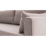 Γωνιακός καναπές Bella Left κρεμ χρώμα 275x81x85cm ed546 - Image 4