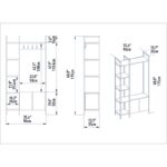 Έπιπλο εισόδου Doga καρυδί μαύρο μελαμίνη 90x35x175εκ ed5474 - Image 3