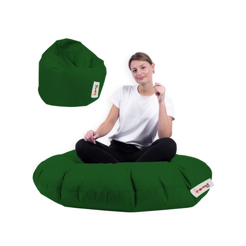 5479_0-800x800 Πουφ Iyzi αδιάβροχο ύφασμα πράσινο 100x100cm ed5479 - Image 1