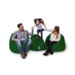 Πουφ Iyzi αδιάβροχο ύφασμα πράσινο 100x100cm ed5479 - Image 2