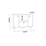 Μπουφέ Pietro Atlantic Pine 120x36 3x87 4cm μελαμίνη ed5490 - Image 2