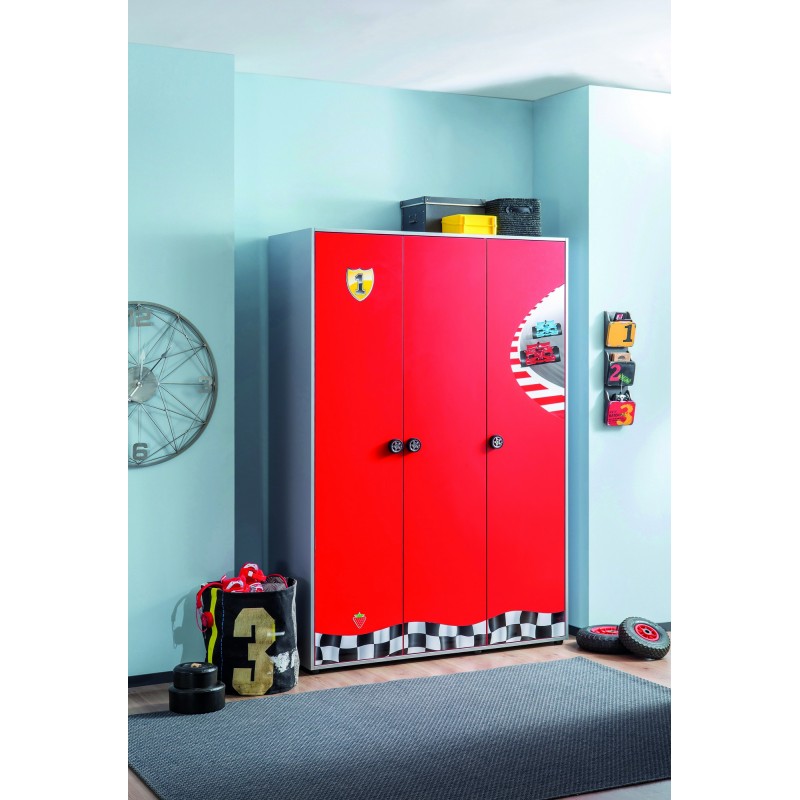 5494_0-800x800 Ντουλάπα Race Cup κόκκινο μελαμίνη 135x54x198εκ ed5494 - Image 1