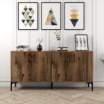 Μπουφέ Viterbo καρυδί χρώμα μελαμίνη 160x35x78cm ed5496