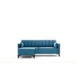Γωνιακός καναπές Ova Turquoise 206x165x80cm ed5515 - Image 5