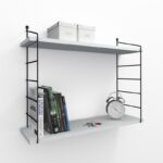 Ράφι τοίχου Armoni άσπρη μελαμίνη 72x58x20cm ed5516