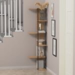 Βιβλιοθήκη Feza δρυς μελαμίνη 45x31 8x162 3εκ ed5539 - Image 4