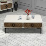 Σετ επίπλων σαλονιού Samba κρεμ μελαμίνη 180x35x52cm ed5545 - Image 5