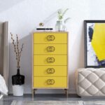 Συρταριέρα Giallo μελαμίνη 50x40x103cm ed5550