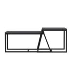 Τραπέζι σαλονιού Minimal ανθρακί μελαμίνη μεταλλικός σκελετός 75x50x38εκ ed5551 - Image 4