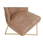 Σετ καρέκλες Madrid μέταλλο βελούδο καφέ 4 τεμάχια 50x49x90cm ed5557 - Image 3