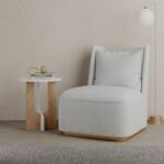 Βοηθητικό τραπέζι Luna Oak άσπρη μελαμίνη 40x47cm ed5565 - Image 5